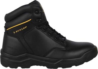 Dunlop Unisex Dakota-veiligheidslaarzen van leer voor volwassenen (Zwart)