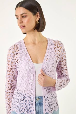 Roman Crochet Edge To Edge Cardigan
