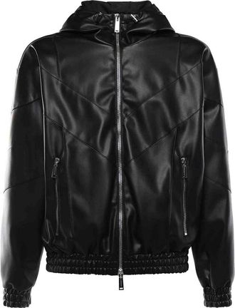 Dsquared2 Faux Leather Hoodie