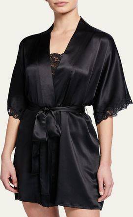 Christine Lingerie Bijoux Short Silk Robe