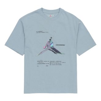 Nike Jordan Air Jordan 23 Engineered Casual Breathable Large Logo Printing Solid Color Round Neck Short Sleeve Gray DO8895-041