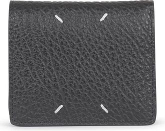 Maison Margiela Flip Flap Kleine Portemonnee - Heren - Portefeuilles - Zwart - ONE Size - Leer - Accessoires