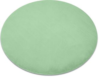 RugsX Rugsx - Alfombra Bunny C&iacute;rculo Verde Imitaci&oacute;n De Piel De Conejo Green Circulo 120 Cm