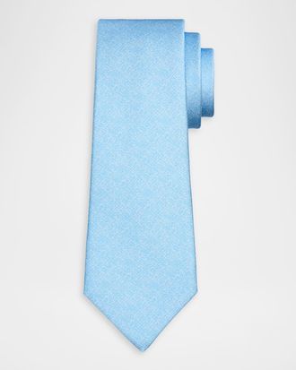 Kiton Men & apos;s Crosshatch Silk 7-Fold Tie