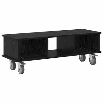 vidaXL Soporte De Tv Roble Negro 100 X 35 X 35 Cm Madera De Ingenier&iacute;a Vidaxl