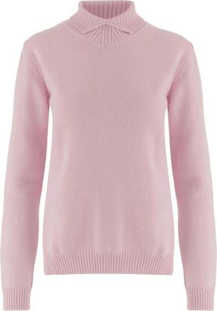 Jil Sander Wool Turtleneck Sweater - Dames - Coltruien - Roze - S - Wol - Truien & Vesten
