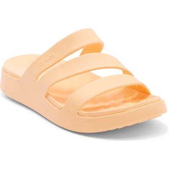 Crocs Getaway Waterproof Strappy Slide Sandal in Electric Sunstone at Nordstrom Rack, Size 10
