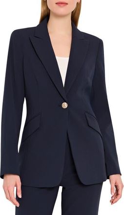 Tahari by ASL One Button Jacket in New Navy at Nordstrom, Size 10P
