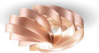 Linea Zero Plafoniera Moderna Flat Polilux Rame 1 Luce E27 D60Cm