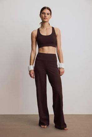 H&M Wide-leg sports leggings with softmove in Warm Brown at Nordstrom, Size X-Large