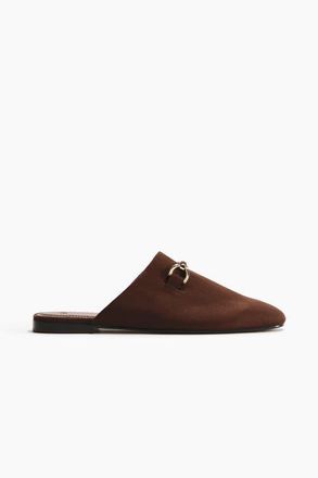 H&M Loafer Mules in Dark Brown at Nordstrom, Size 4