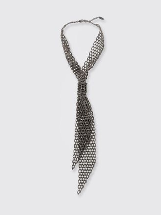 Brunello Cucinelli Collana in argento 925 con chiusura a moschettone e logo inciso