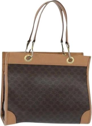 Celine Pre-owned Handbags, female, Brown, Size: ONE SIZE Pre-owned Vintage Canvas Handbag