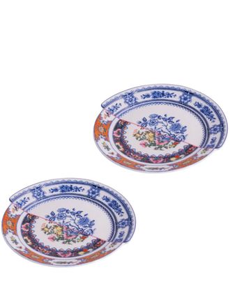 Seletti Hybrid Zobeide bread plate (set of two) - unisex - Porcelain - OS - White