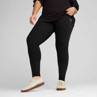 Puma Leggings PUMA ESS HIGH-WAIST LEGGINGS, Damen, Gr. XL, N-Gr, schwarz (puma schwarz), Jersey, Obermaterial: 95% Baumwolle, 5% Elasthan, unifarben, schma