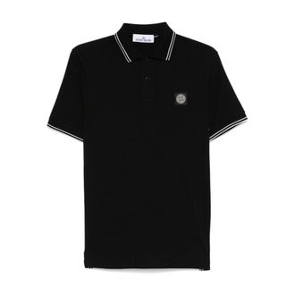Stone Island Casual T-shirt met Strak Design - Heren - Polos - Zwart - XL - Tops