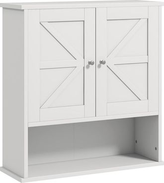 Kleankin Armario de pared 58x20x61.4 cm blanco