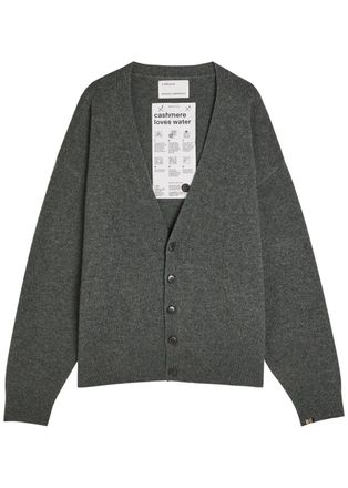 Extreme Cashmere Extreme Cashmere N&deg;459 Jonah V-neck Cashmere-blend Cardigan - Dark Grey - One Size