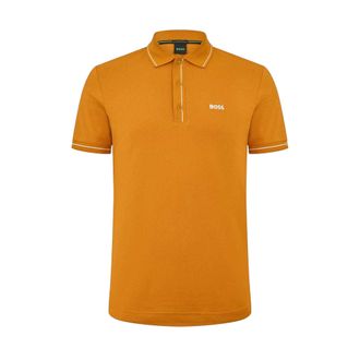 HUGO BOSS Heren Paule Poloshirt (Donkergeel)