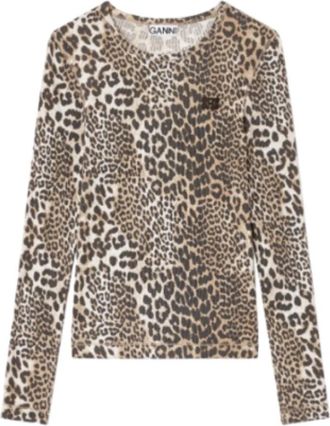 Ganni Accessoires - Dames - Longsleeves - Veelkleurig - XS - Katoen - Tops