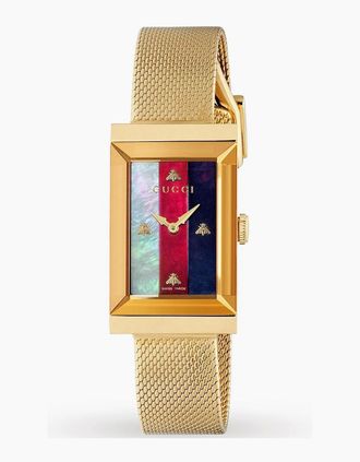 Gucci Womens Gucci YA147410 G-Frame 34mm Yellow Gold Ladies Watch