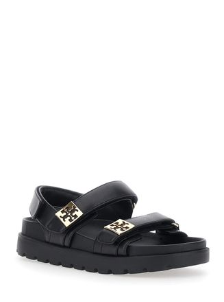 Tory Burch Womens Sandal Mellow Sport Black Calf Leather