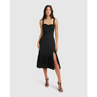 Belle & Bloom Summer Storm Midi Dress in Black at Nordstrom, Size X-Small Au