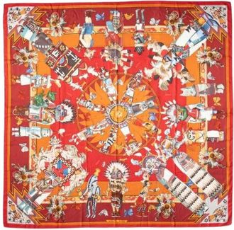 Herm&egrave;s Pre-owned 140 Scarf Kachinas - - Pre-owned - Donna - Multicolore - ONE SIZE