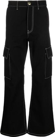 Marni flared cotton chinos - men - Cotton - 48 - Black