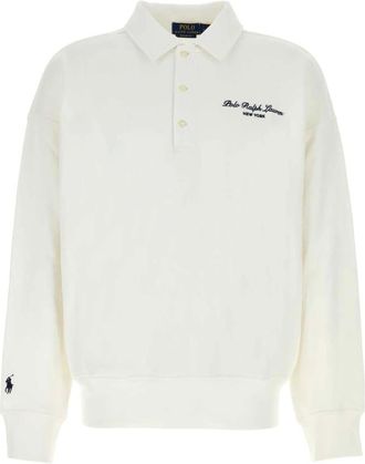 Polo Ralph Lauren Hoodies & sweatvesten, Heren, Wit, L, Katoen, Polo Shirt van Katoenmix