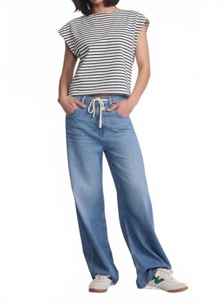 Mavi Nella High Rise Wide Leg Jeans In Light Blue