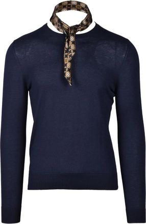 Wild Cashmere Zijde Kasjmier Trui - Heren - Ronde hals truien - Blauw - S - Kasjmier - Truien & Vesten