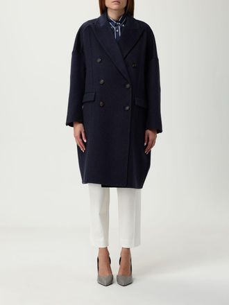 Brunello Cucinelli Coat BRUNELLO CUCINELLI Woman color Blue