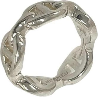 Herm&egrave;s Silver Silver 925 Band Ring (Pre-Owned)