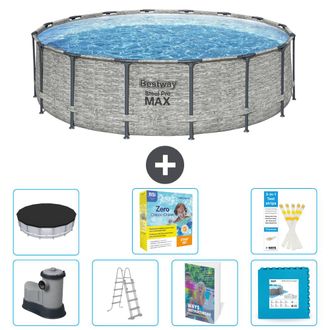 Bestway Piscina Bestway Steel Pro Max Redonda - 488x122 Cm - 8-piezas S566