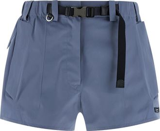 Prada Blue Polyester Bermuda Womens Shorts