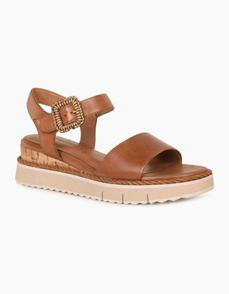 Tamaris Tamaris Womens Michi Womens Wedge Heel Sandals - Brown - Size: 8