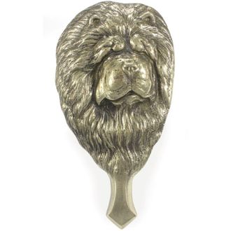 OEM Aldaba De Puerta Con Forma De Cabeza De Perro Chow Chow, Aldaba De Lat&oacute;n, Decoraci&oacute;n De Puerta Retro De Art-dog