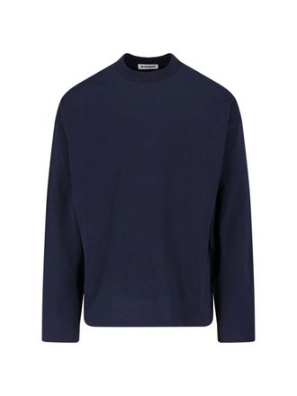 Jil Sander Black Crewneck Long-Sleeve Cotton T-Shirt