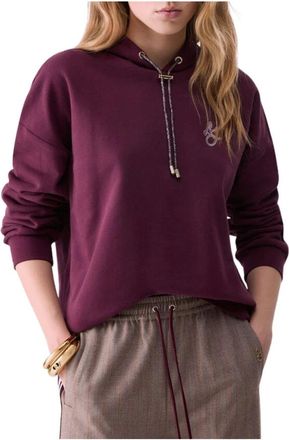 Liu Jo Hooded Sweatshirt - female - Liu Jo - Hoodies - Purple - XS - Sweatshirts & Hoodies