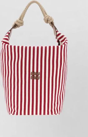 Miu Miu na cotton canvas bucket bag