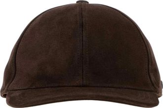 Valentino Garavani VLogo Signature Baseball Cap - Heren - Petten - Bruin - 60 CM - Su&egrave;de - Accessoires
