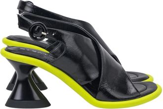 Strategia Elegante Leren High Heel Sandalen - Dames - Sandalen met hakken - Zwart - 40 EU - Leer - Schoenen
