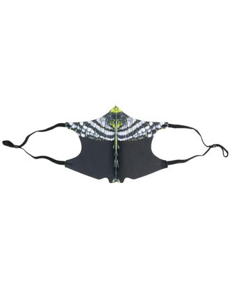 Marcelo Burlon wings print face mask - men - Fabric - One Size - Black