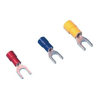 OEM Terminal De Cable De Horquilla Q.4.0-6.0 Mm&sup2; Orificio De Brida M5 Amarillo 100 Uds / Bolsa