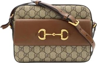 Gucci Pre-owned Pochette Schoudertas - Dames - Vintage Schoudertas - Beige - ONE Size - Leer - Vintage