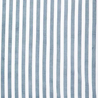 Ballard Designs Classic Stripe Ruffled Drapery Panel - Cornflower, 50W x 108L - Ballard Designs