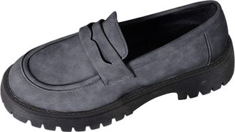 Generic Women Autumn Winter Slip On Flat Casual Shoes with Bow Detail Soft Sole Fleece Lined Warm Comfort (Grey, 5.5)