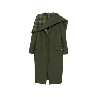 The Attico Scarf-detail Check-pattern Coat