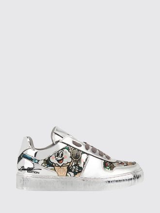 Philipp Plein 3D Ice Cream Low Top Patent Sneakers with Graphic Print